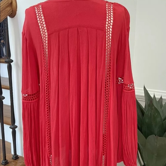 FREE PEOPLE Long Sleeve Tunic Top Sz Small - Picture 4 of 7